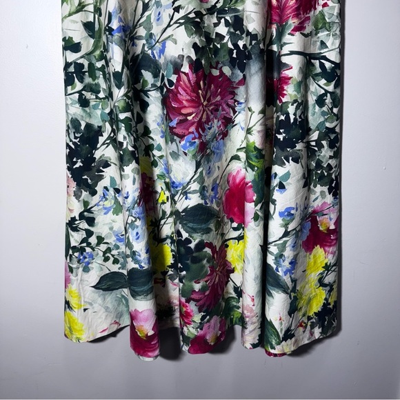 Zara Floral Print Midi Skirt Multi colour - Size Large - Bloggers favorite - Picture 7 of 11